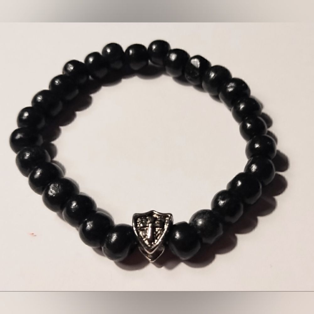 Men's bracelet beaded cross new d82